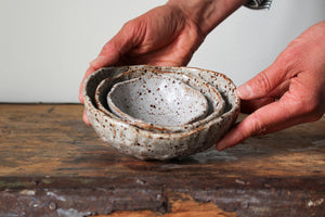 Set of Three Hand-built Nesting Bowls