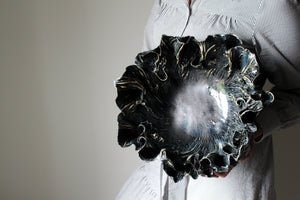 Anthos Bowl in Metallic Black