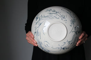 Very Slightly Flawed Large Botanical Serving Bowl: Eight