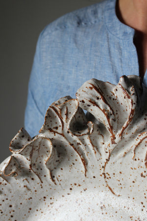 Anthos Platter in Speckled White: Two