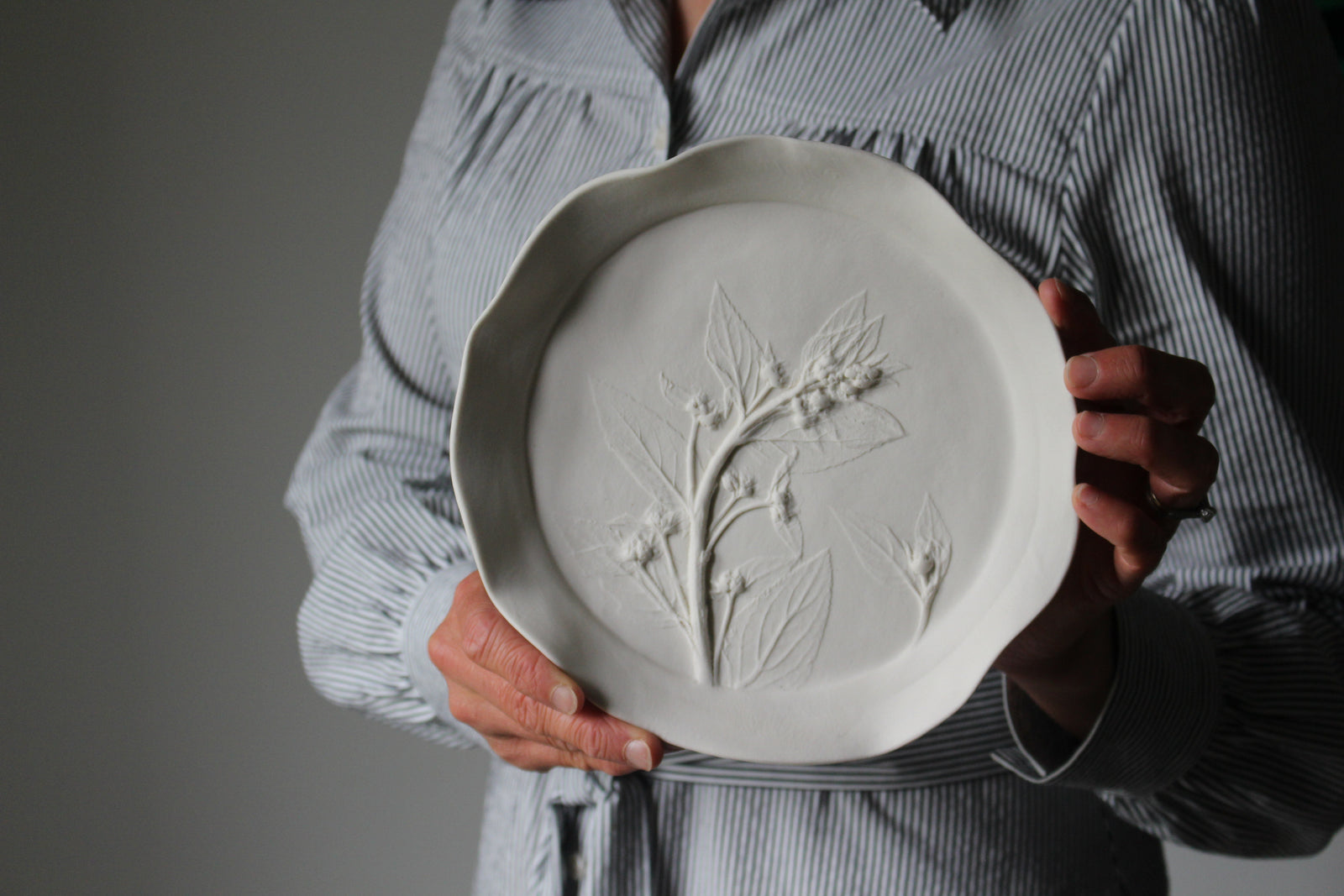 Herbarium: Botanicals in Porcelain White: Nine