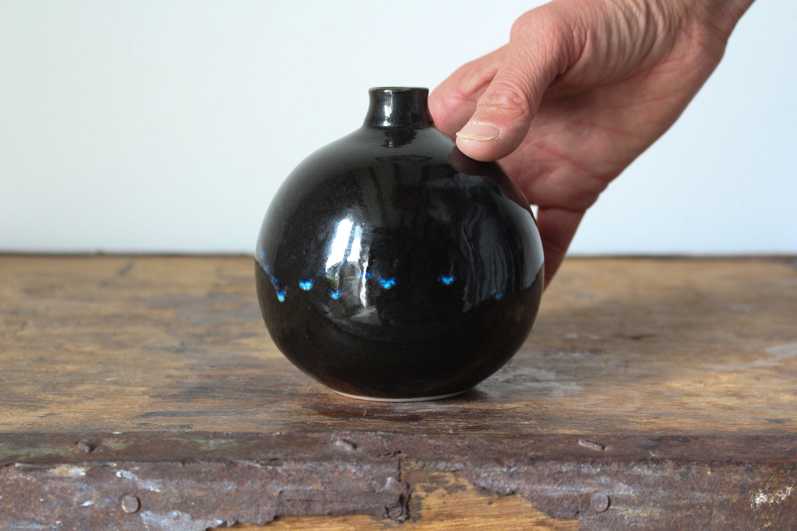 Bud Vase in Indigo: Three