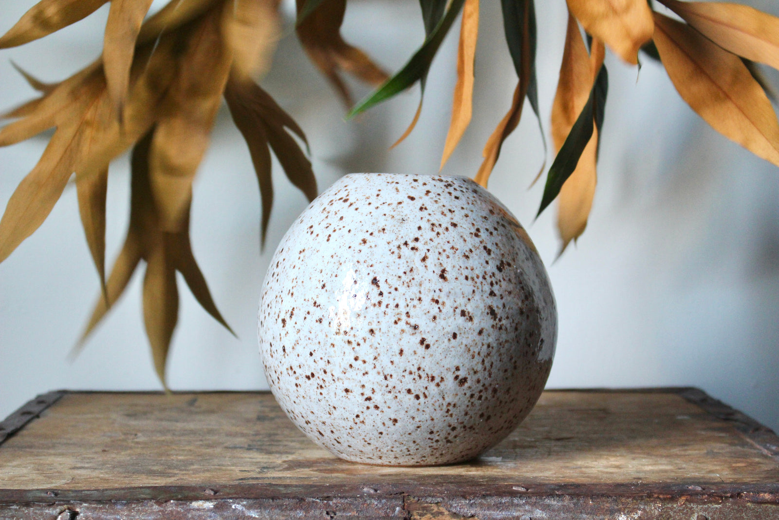 Orb Vase in Speckled White: One
