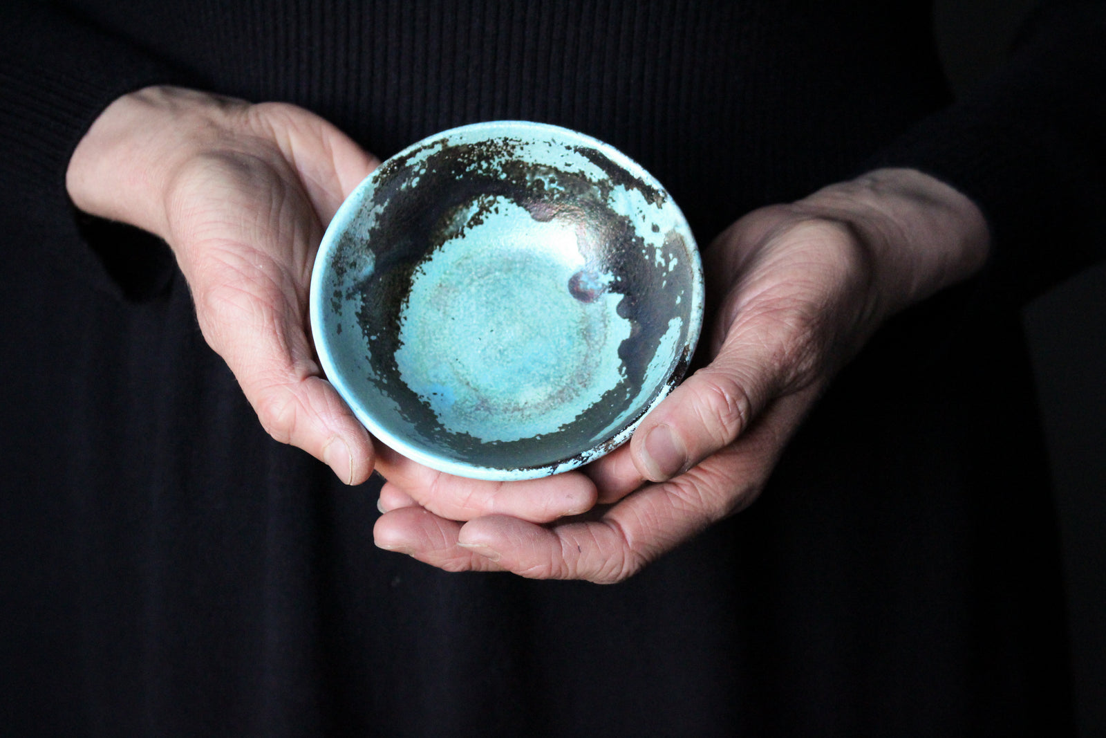 Raku-Fired Jewellery Bowl/Ring Dish: Two