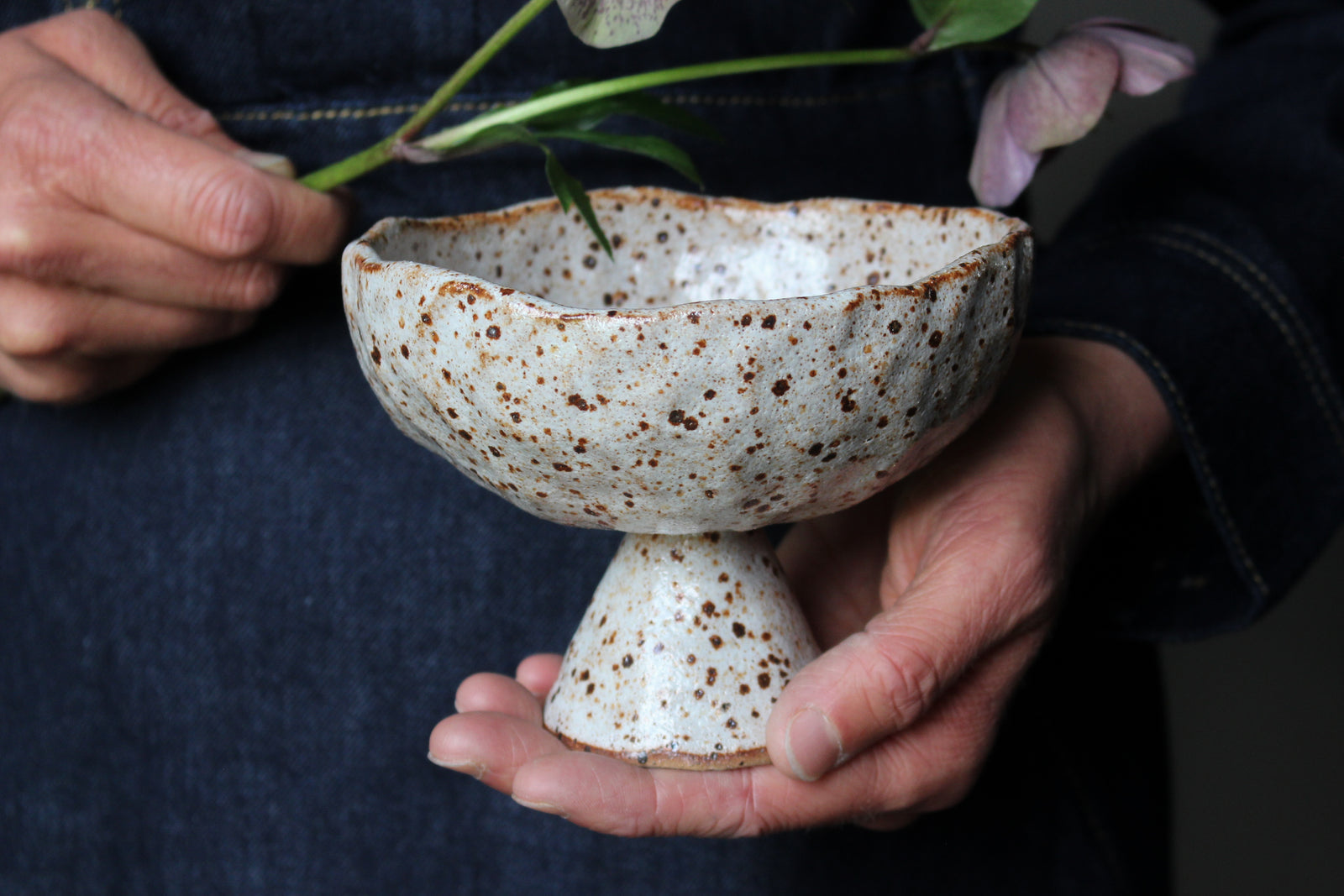 Small Handbuilt Pedestal Dish