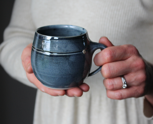 Smaller Tea Mug in Metallic Black: One