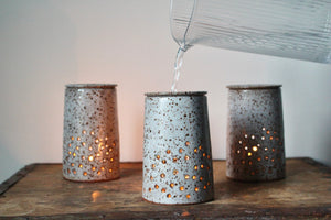 Essential Oil Burner: Speckled Cream/White