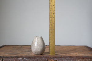 White Crackle Raku Bud Vase