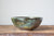 Shimmering Raku Bowl in Petrol and Green: Four