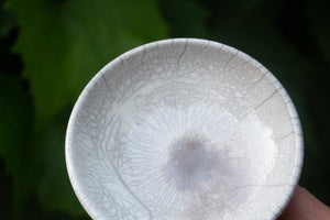 Crackle White Raku Bowl