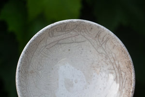 Crackle White Raku Bowl