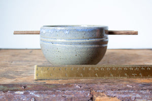 Slightly Flawed Rice Bowl in Rustic Blue Grey