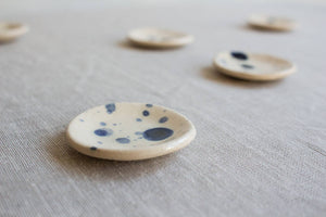 Tiny Cobalt Speckled Jewellery Dish