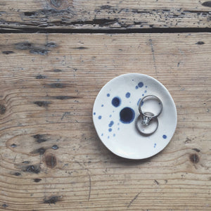 Medium Cobalt Speckled Jewellery Dish