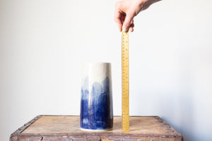 Tall Watercolour Vase in Speckled Stoneware