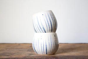 Hand-painted Striped Espresso Cup