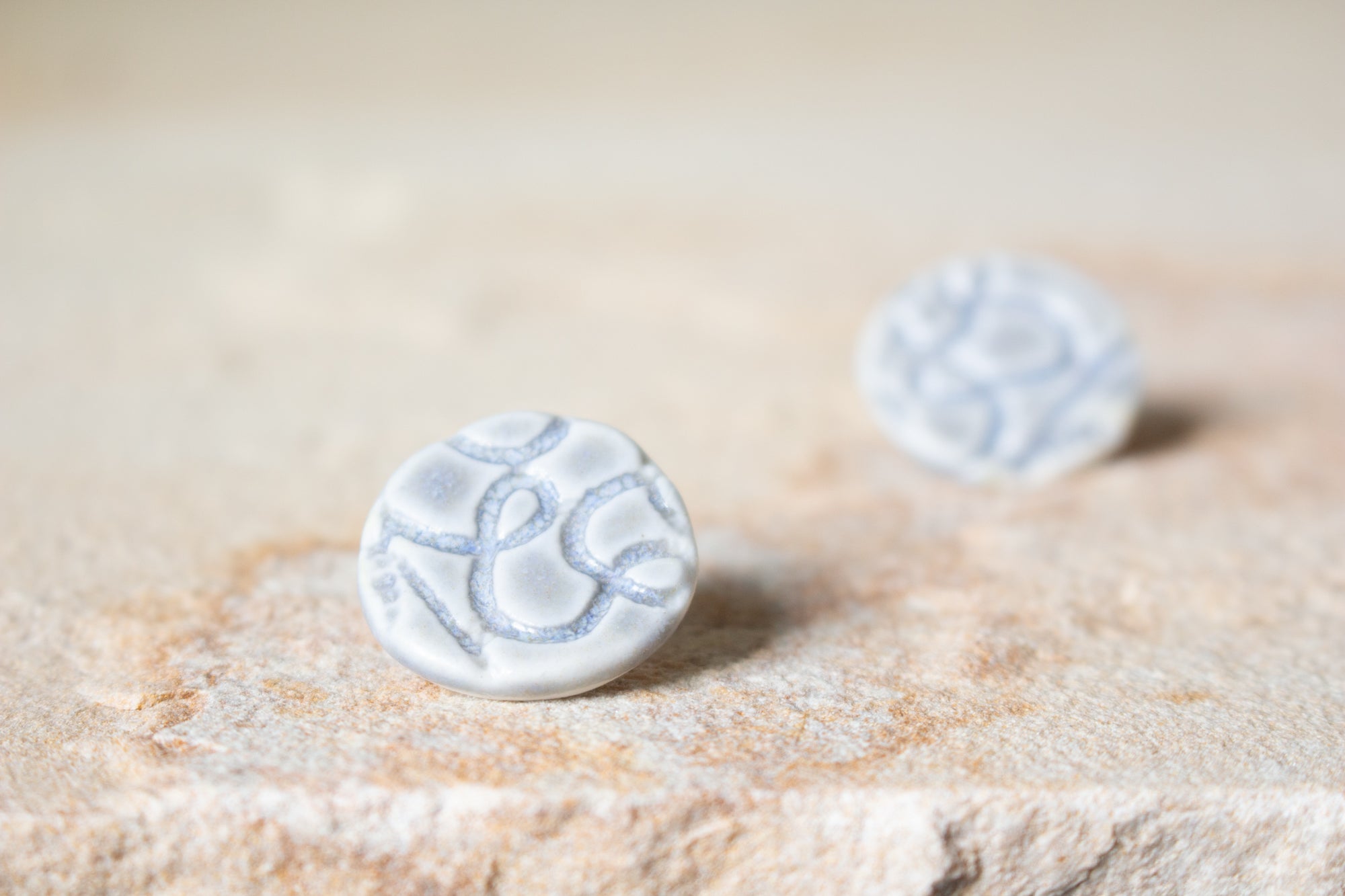 Handmade Ceramic Earrings: Seven