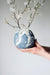 Crackled Orb Vase in Blue: Four