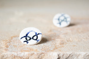 Handmade Ceramic Earrings: Thirteen