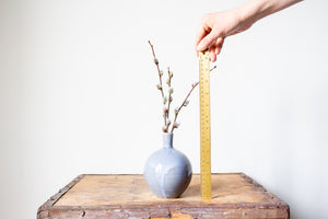 Glossy Blue Bud Vase: Twelve