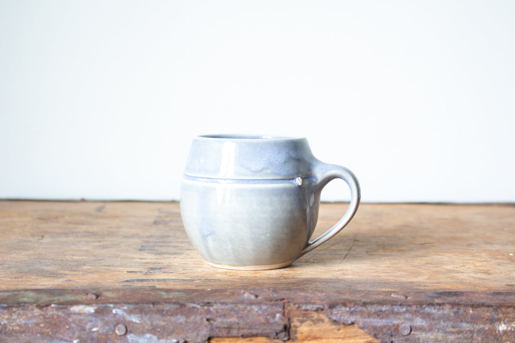 Smaller Tea-sized Pale Blue/Grey Mug: Seven