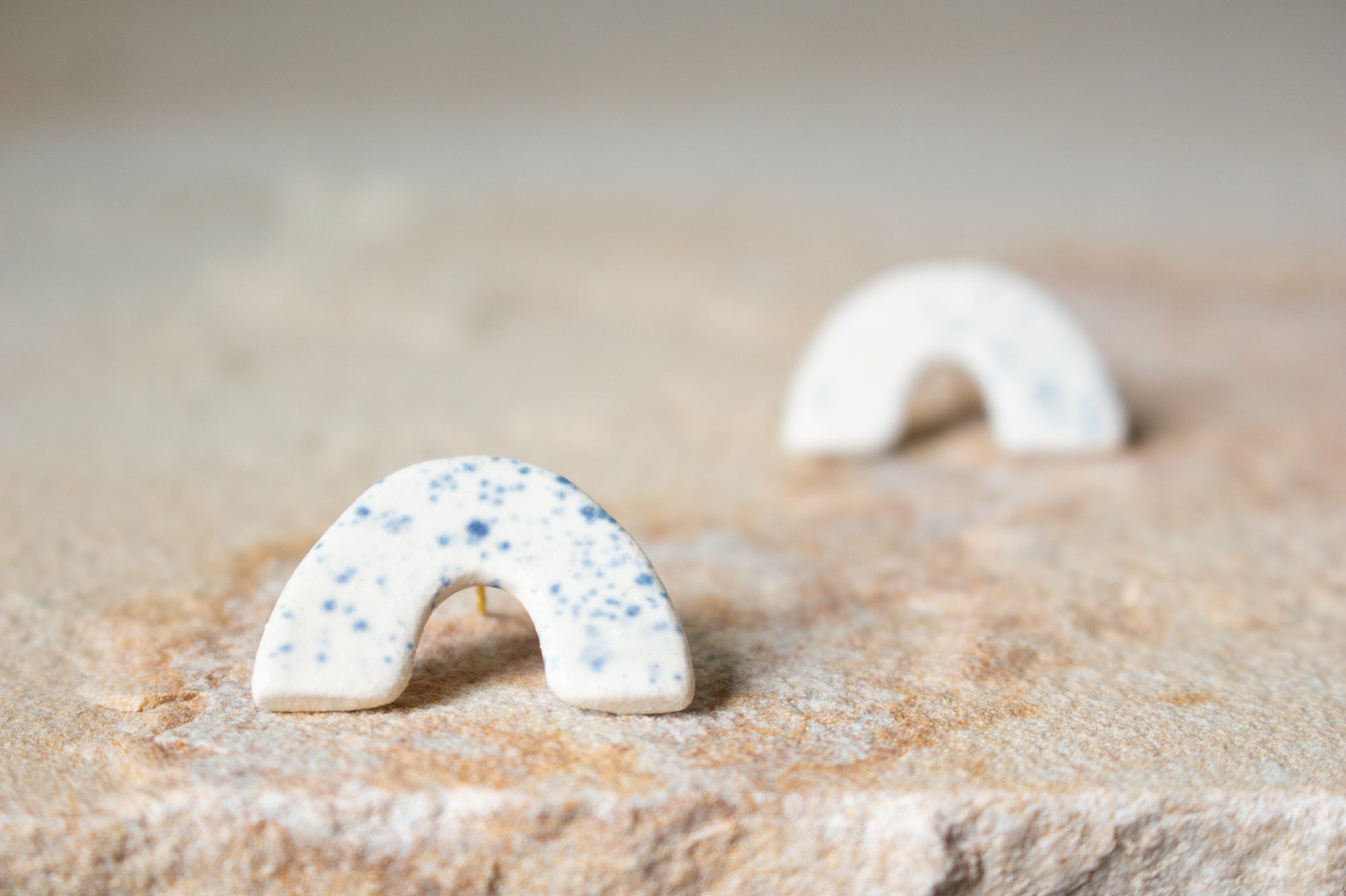 Handmade Ceramic Earrings: One