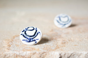 Handmade Ceramic Earrings: Twelve