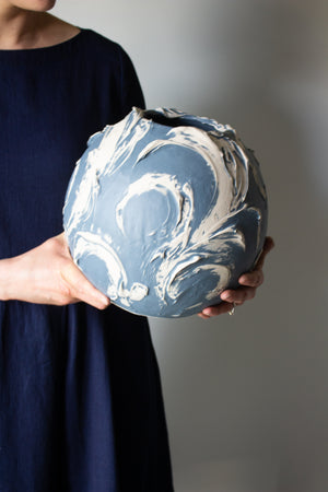 Orb Vase in Blue: One