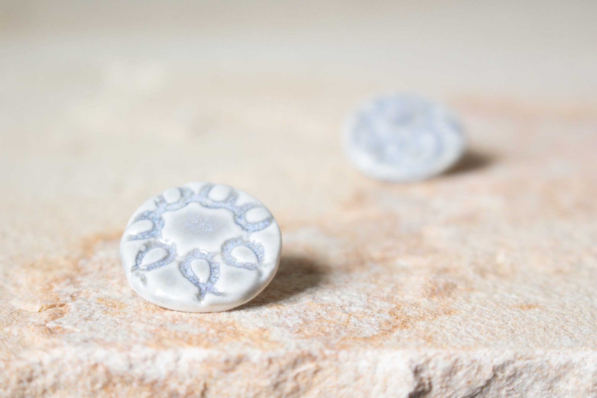 Handmade Ceramic Earrings: Nine