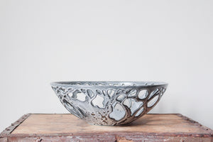 Flawed Large Tree Bowl in Greys and Rustic White