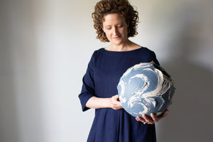 Orb Vase in Blue: One