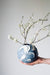 Crackled Orb Vase in Blue: Four